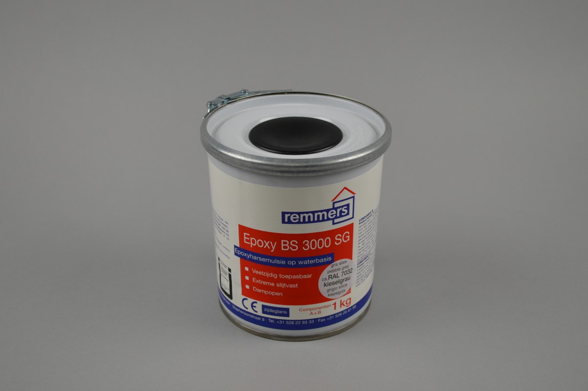 Vloercoating Epoxy BS 3000 SG Remmers à 5 kg kiezelgrijs 1 kg.