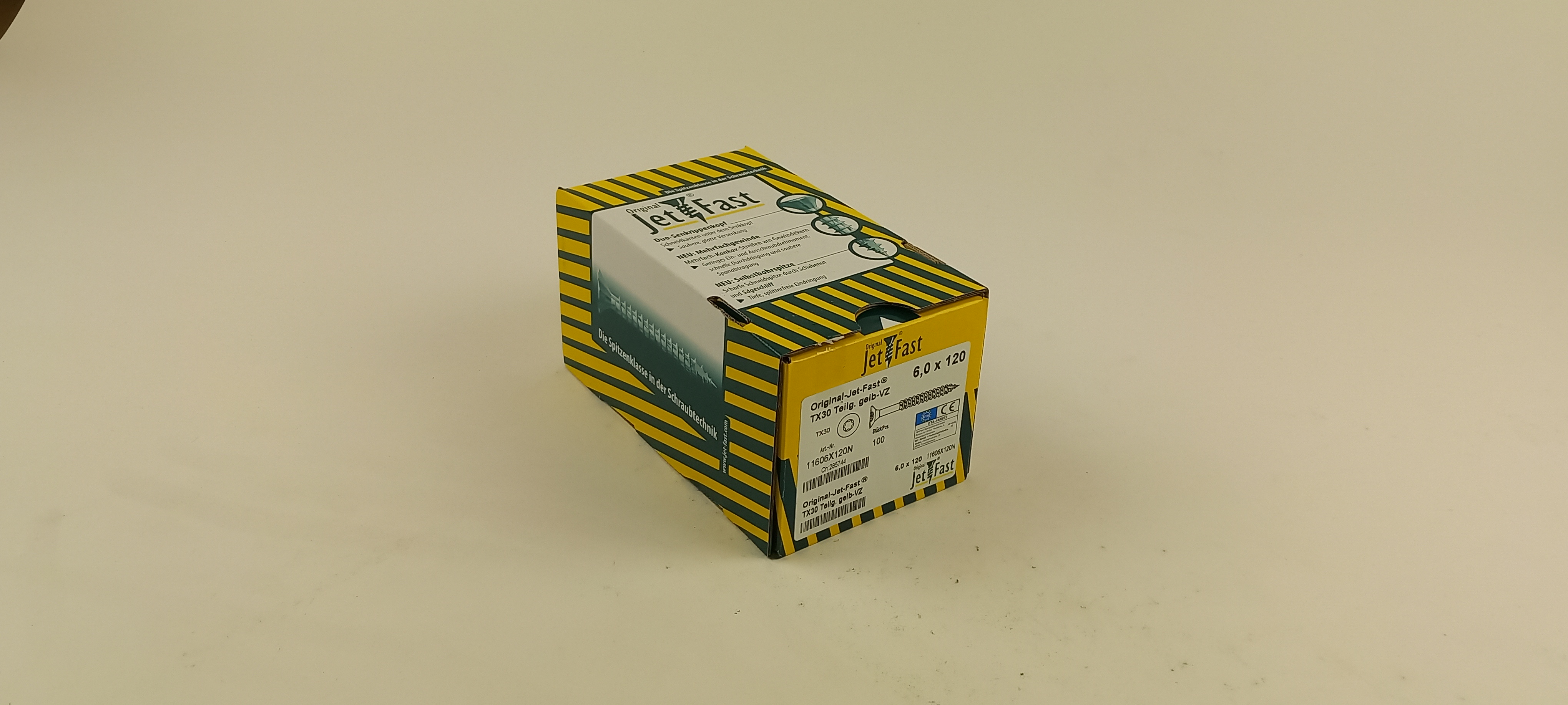 Spaanplaat schroeven 6,0x120 ds. à 100 st. Jet-Fast