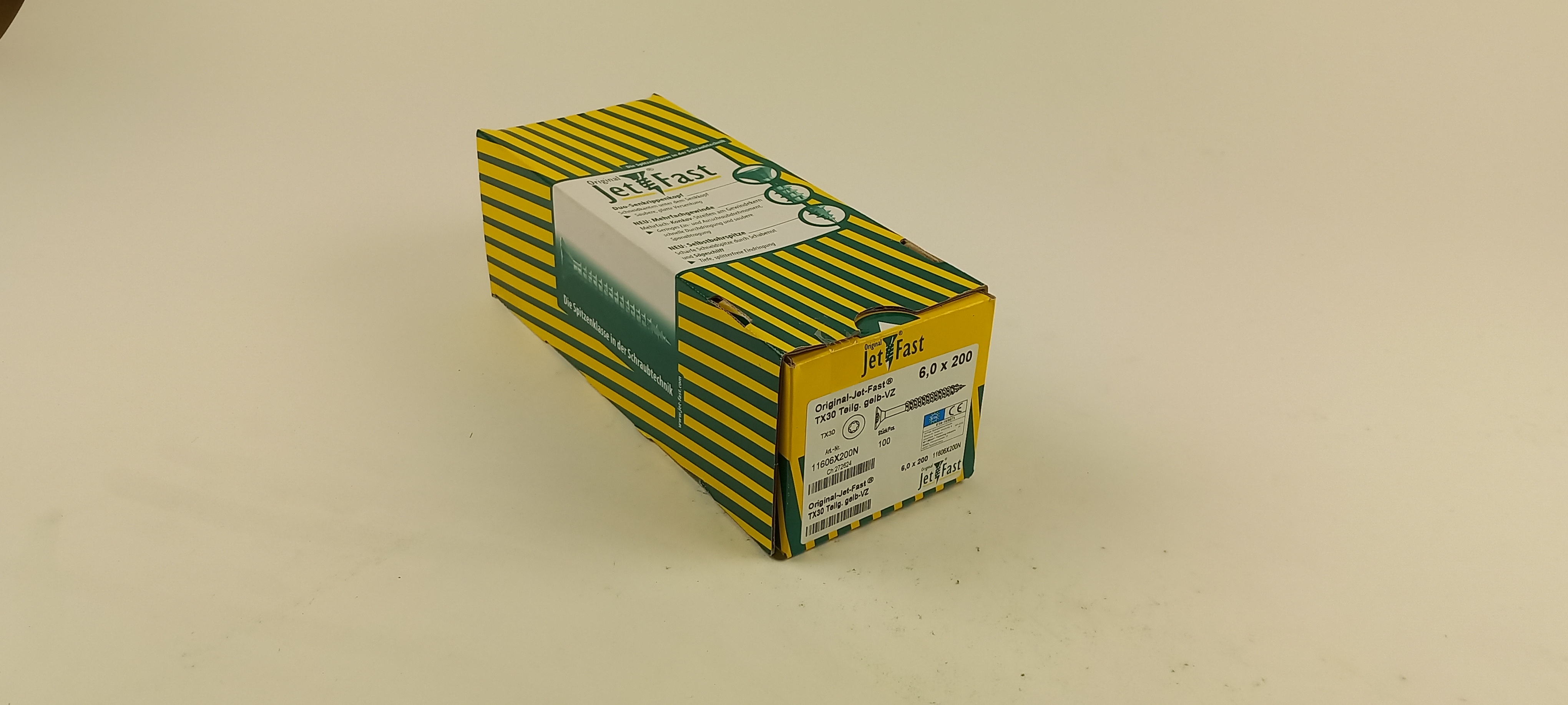 Spaanplaat schroeven 6,0x200 ds. à 100 st. Jet-Fast