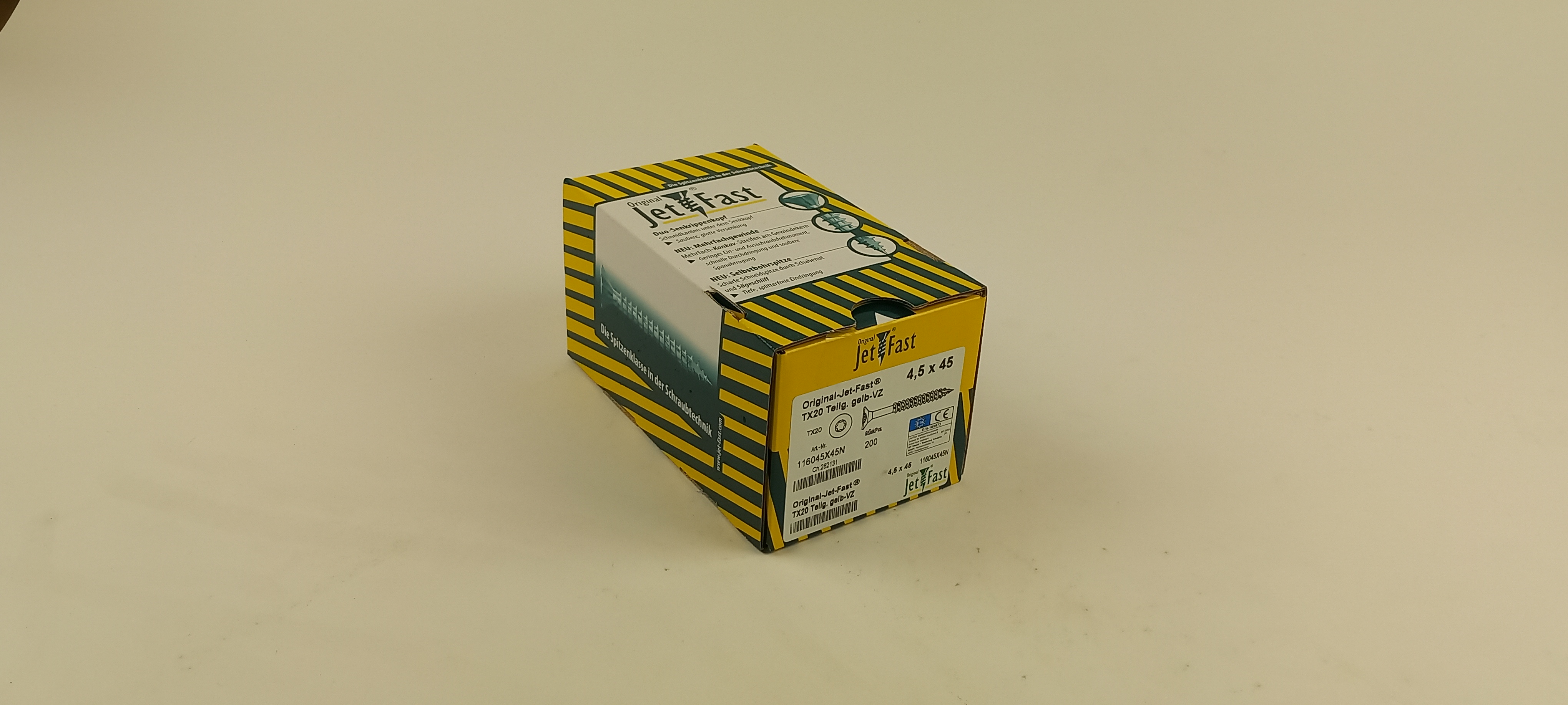 Spaanplaat schroeven 4,5x45 ds. à 200 st. Jet-Fast
