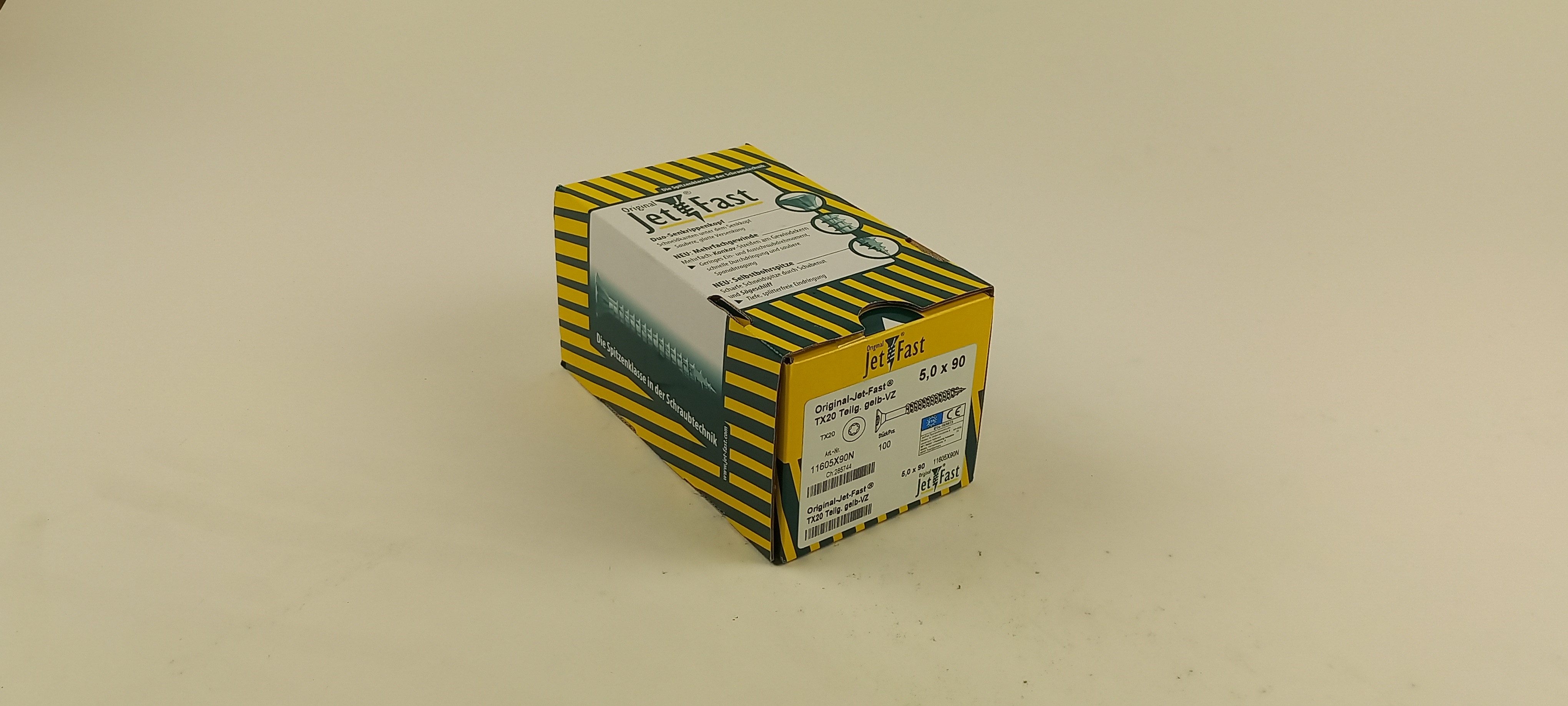 Spaanplaat schroeven 5,0x90 ds. à 100 st. Jet-Fast