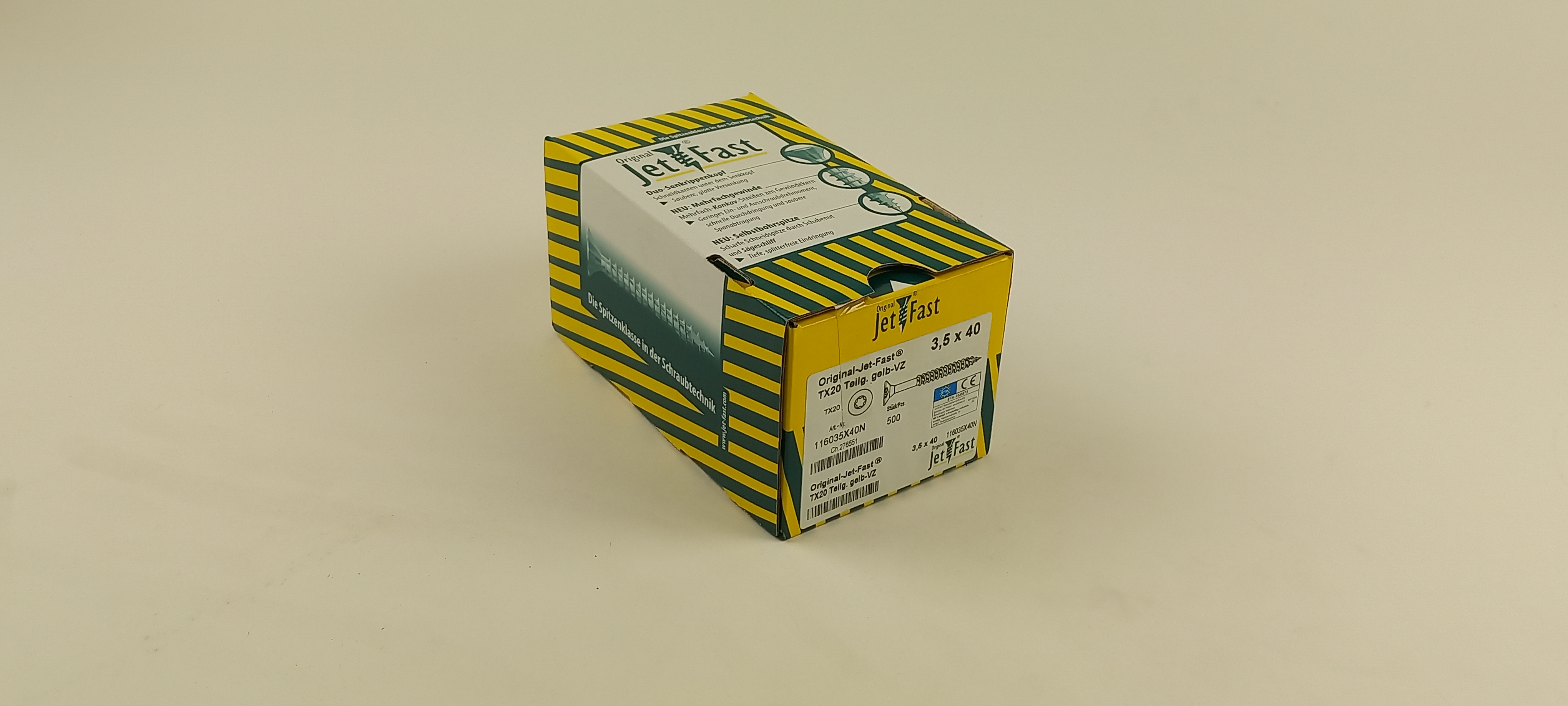 Spaanplaat schroeven 3,5x40 ds. à 500 st. Jet-Fast
