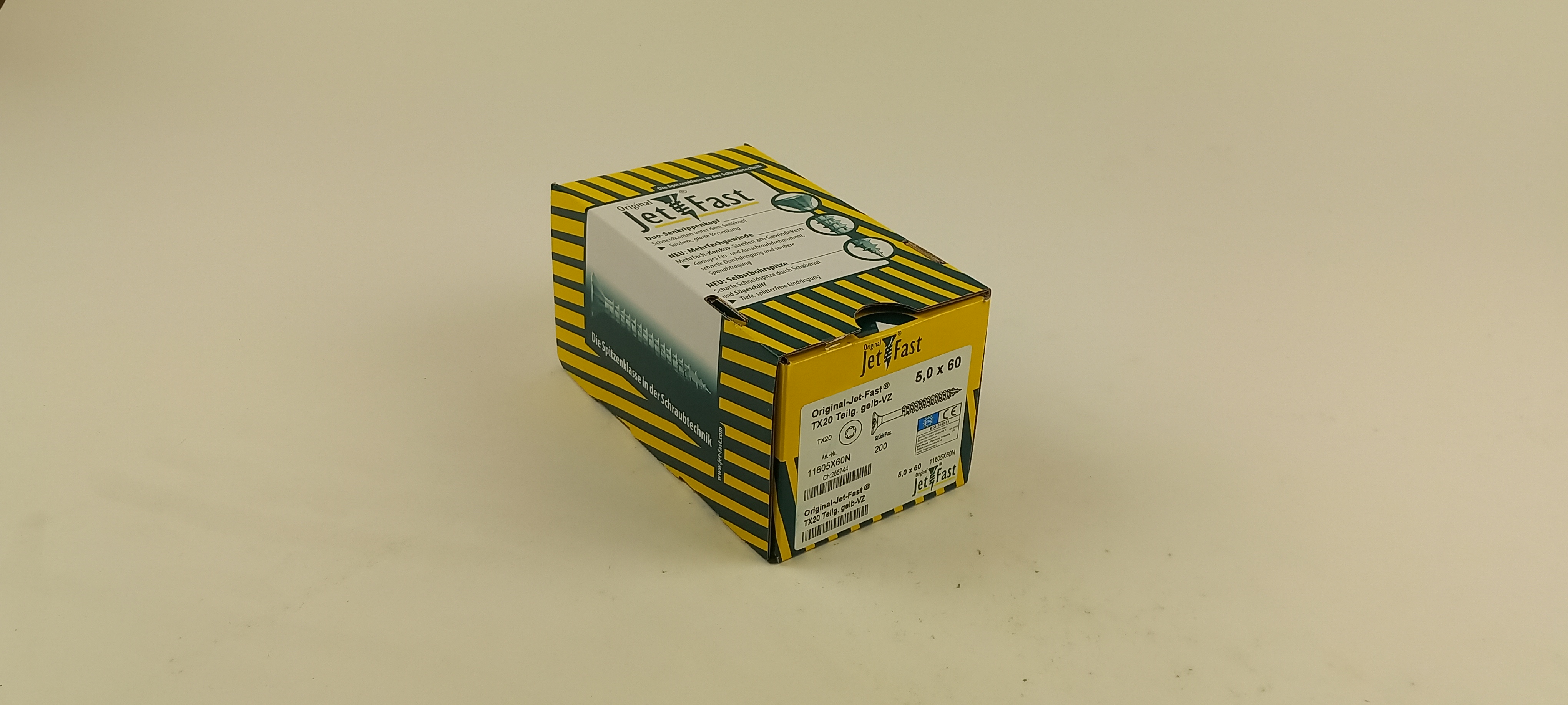 Spaanplaat schroeven 5,0x60 ds. à 200 st. Jet-Fast