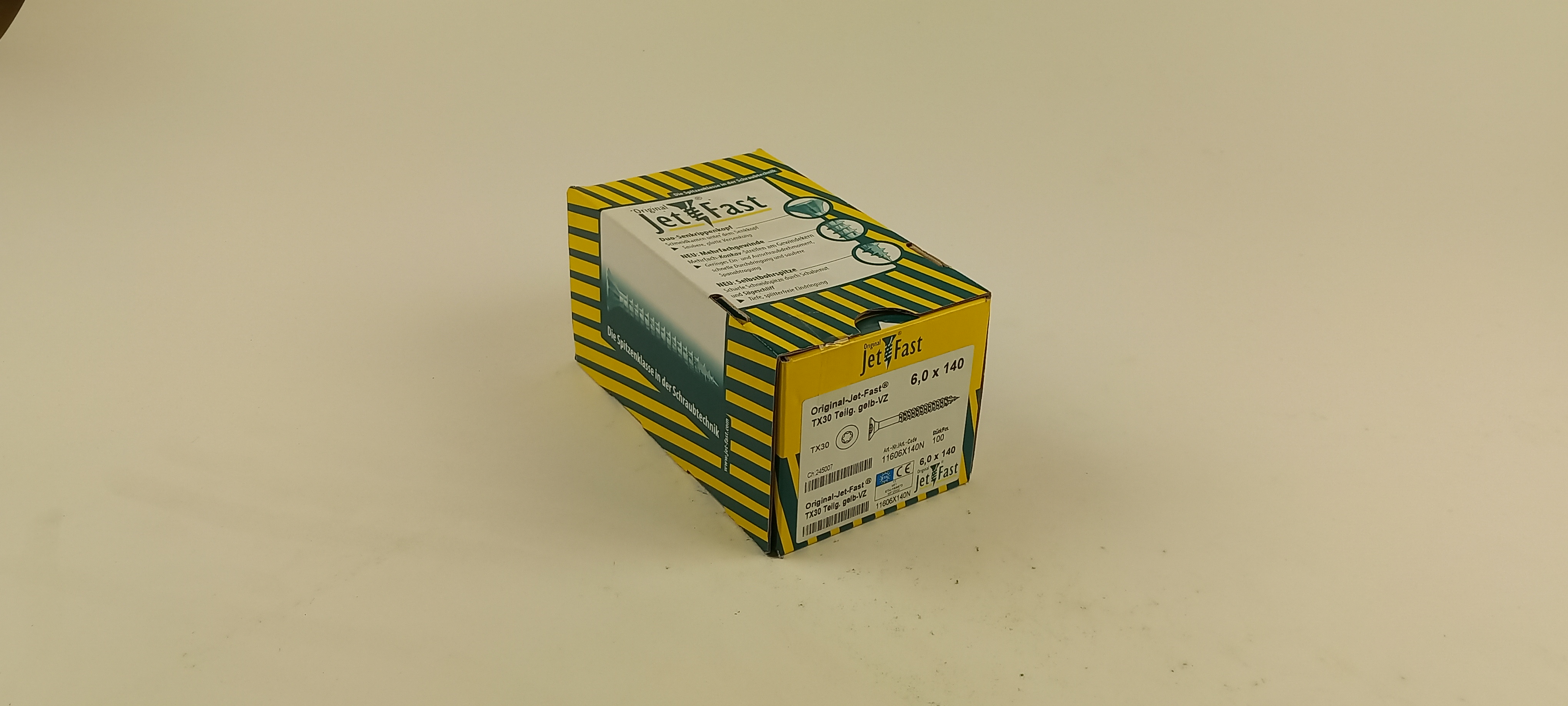 Spaanplaat schroeven 6,0x140 ds. à 100 st. Jet-Fast