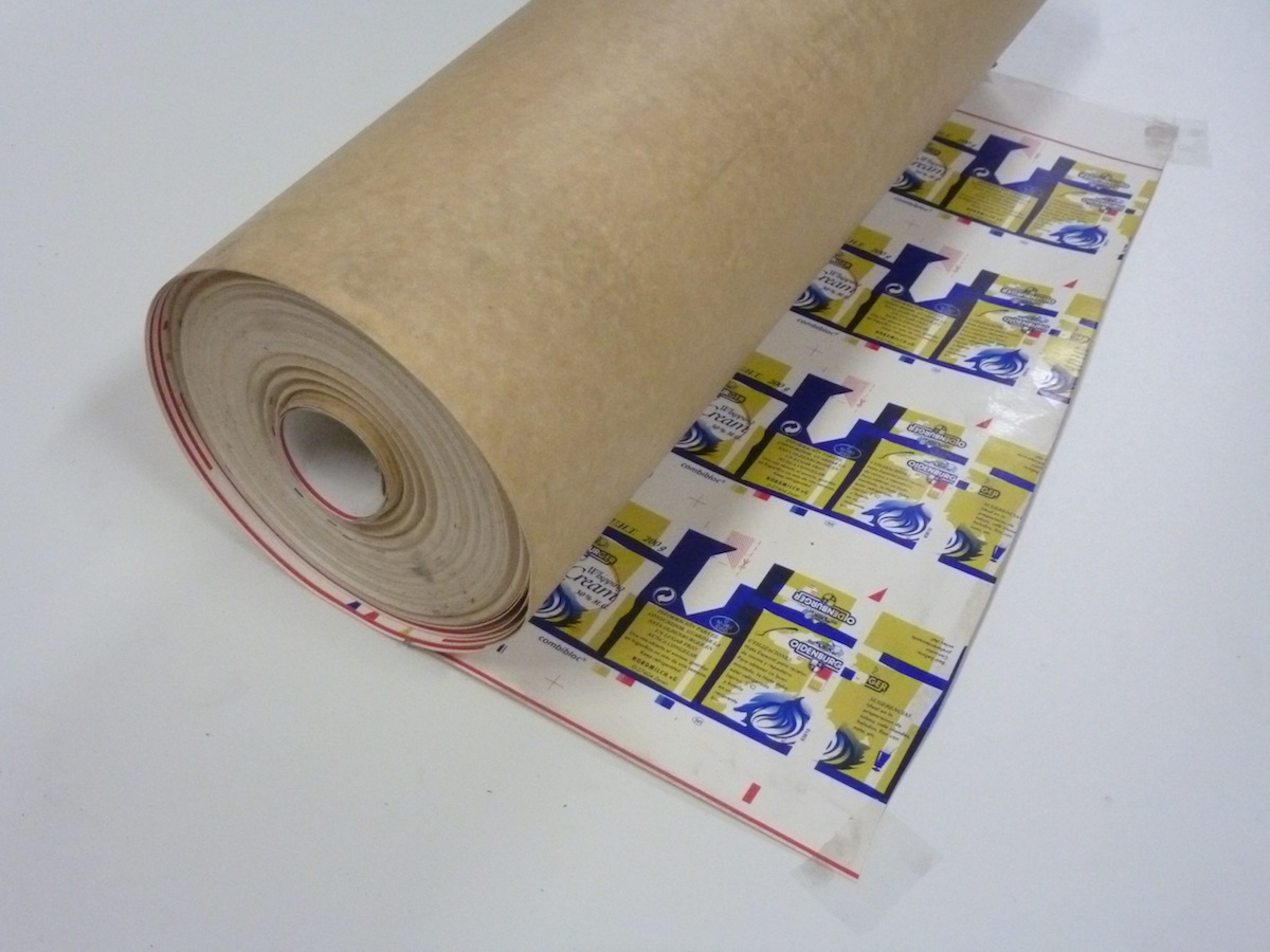 stucloper papier/karton voor afdekken vloer